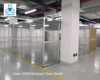 Kelas 10000 FFU Membersihkan Peralatan Peralatan Aluminium Struktur Dengan Pintu Geser / Booth Farmasi Bersih