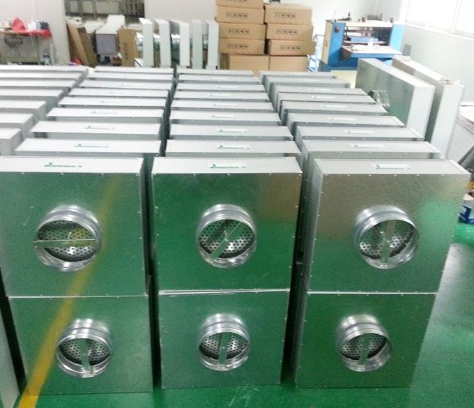 Bingkai Aluminium Anodized Disposable H13 H14 HEPA Filter Box Dengan Fiberglass Media 2
