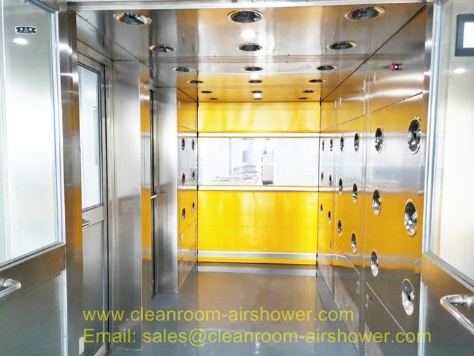 Shower Air untuk Orang dan material dengan 4 pintu yang dikendalikan oleh PLC dan layar sentuh 0
