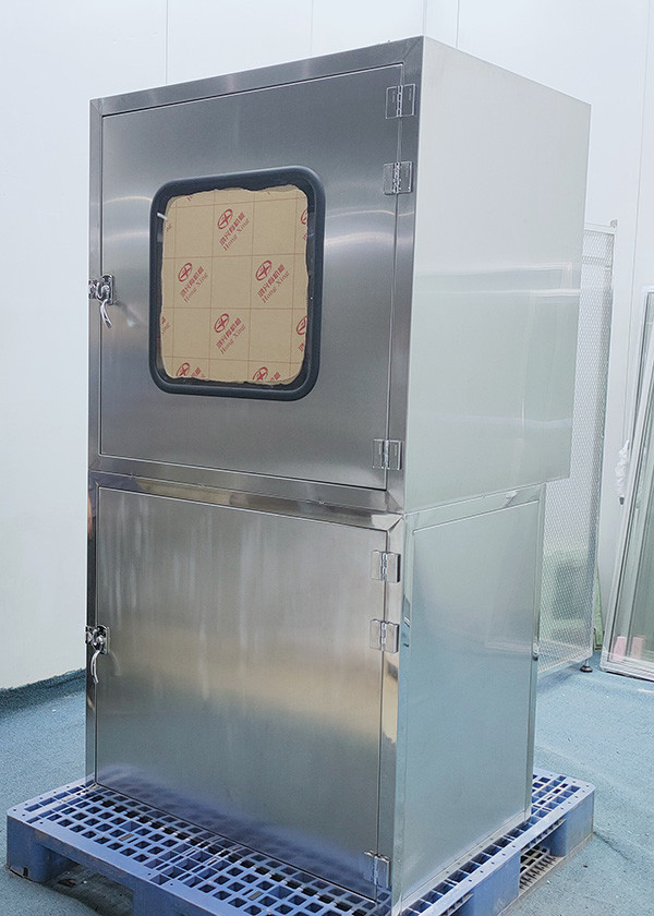 SS304 Air Shower Pass Box Untuk Cleanroom Dengan Interlock Mekanis 0