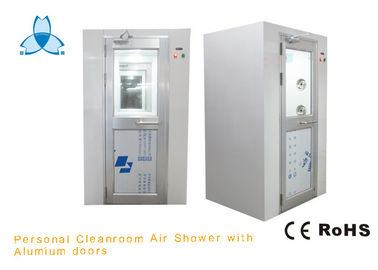 Shower Udara Cleanroom Blowing Otomatis Dengan Pintu Ayun Aluminium W730mm, Lebar 1230mm
