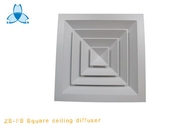 Beli White Powder Coated Ceiling Air Diffuser With 27.5mm Width Border , 50mm Height online manufacture