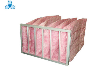 Beli Chemical Fiber Filtering Media Air Filter With 6 Pockets , Customized Size online manufacture