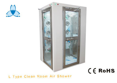 Beli Single Person Cleanroom Air Shower With 90 Degree Corner Doors , 800W Blow Power online manufacture