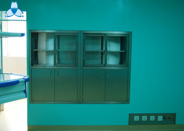 Beli Hospital Air Clean Custom Medicine Cabinets , Anodized Embedded Stainless Steel Medicine Cabinet online manufacture
