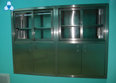 Beli Drug Storage Hospital Air Filter Stainless Steel Medical Cabinets With Manual Sliding Half - Glass Door online manufacture