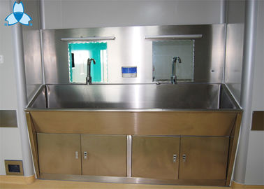 Beli Stainless Steel Hospital Air Filter Hand Basins With Cabinets For 2 Person online manufacture