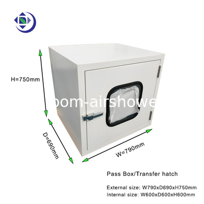 Beli Kotak Pas Baja Lapis Bubuk Untuk Melalui Barang Ke Ruang Bersih 600x600x600mm online manufacture