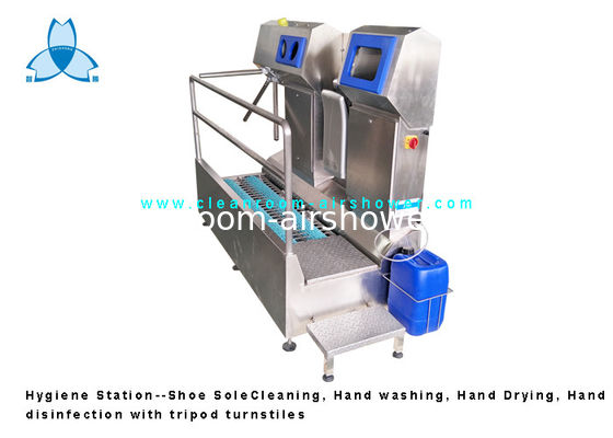 Beli Stasiun Kebersihan SS304 Pembersihan Sol Sepatu / Mesin Cuci Tangan / Disinfeksi Tangan pembuatan online