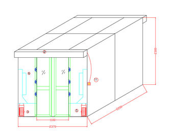 Beli Auto Sliding Doors Stainless Steel Air Shower Untuk Barang Dengan Lebar 635mm Kabinet online manufacture