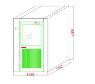 Beli SS304 Small Air Shower Clean Room 2- Side Blowing, Kelas 100 Kamar Bersih online manufacture