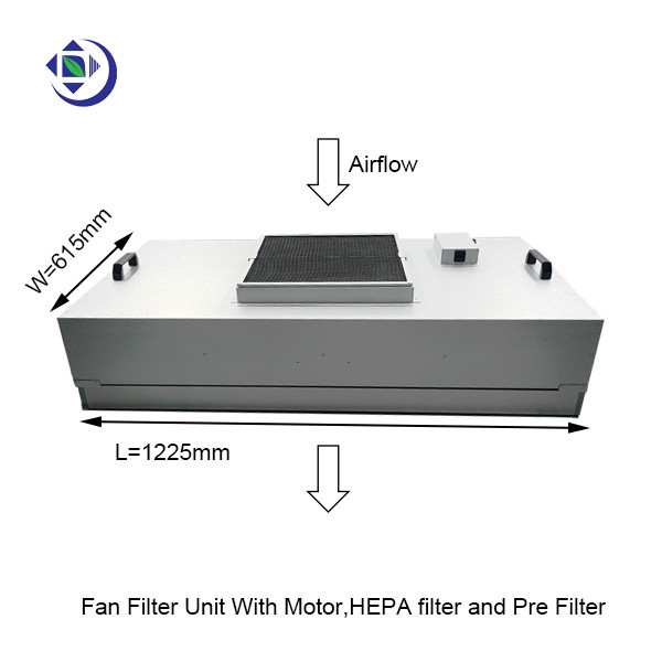 Unit Filter Kipas HEPA 4x2 Kaki Dengan Motor, Filter HEPA Dan Filter Pra Untuk Membersihkan Kamar 0