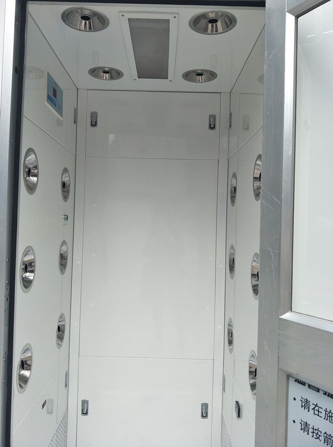 Ganda Hembusan Cleanroom Air Shower Tunggal Aluminium Pintu W1400xD1000xH2100mm 3