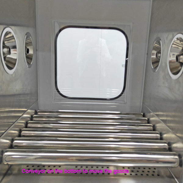 Kotak Shower Pass Pass Air Listrik Saling Bertautan Dengan SS304 Roller Conveyor 1
